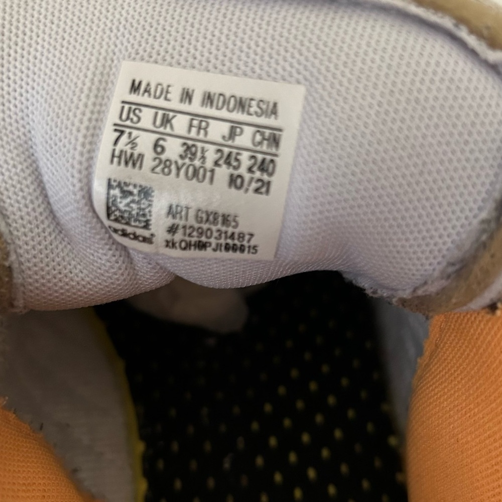 Adidas White Flash Orange Grand Court Alpha Tennis Low Leather Sneaker size 7.5 - Picture 6 of 9